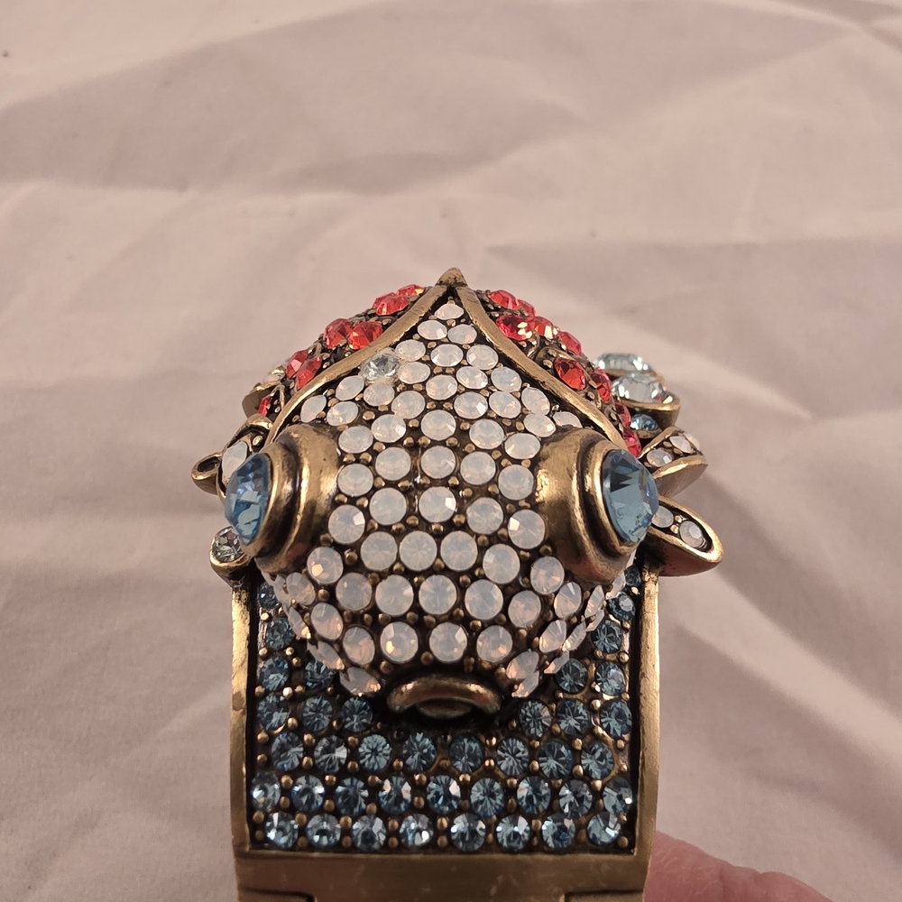 Heidi Daus "Reel Mckoi" Cuff Bracelet with Red and Blue Crystals - Picture 3 of 10